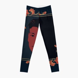 Joji Red Floral Portrait (no font) Leggings RB3006 product Offical Joji Merch