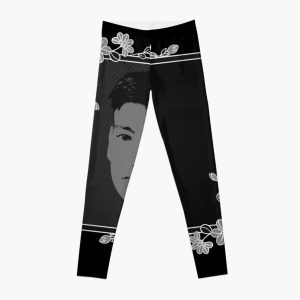 Joji Floral Portrait BW (No text) Leggings RB3006 product Offical Joji Merch